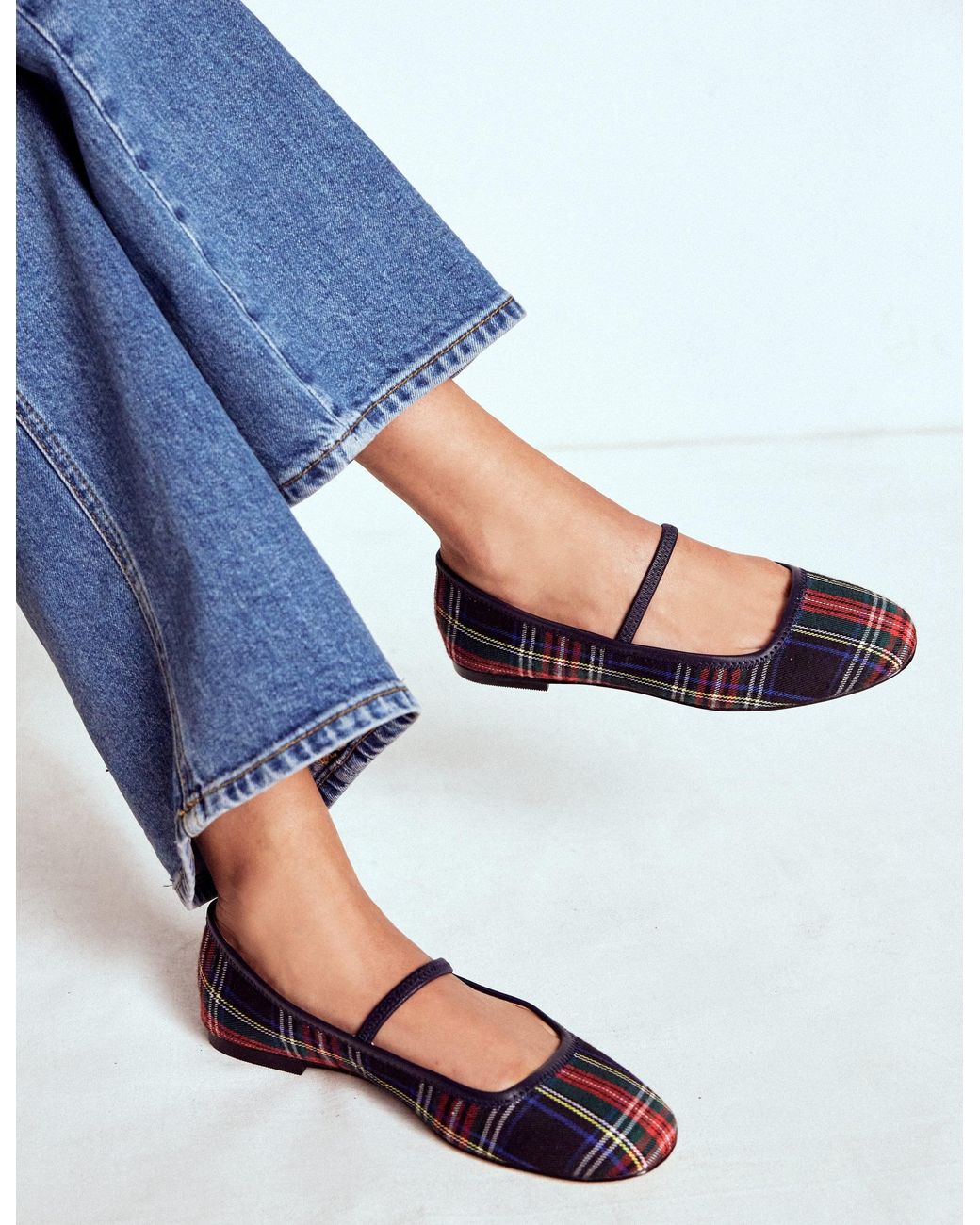 Boden White Thea Mary Jane Ballet Flats