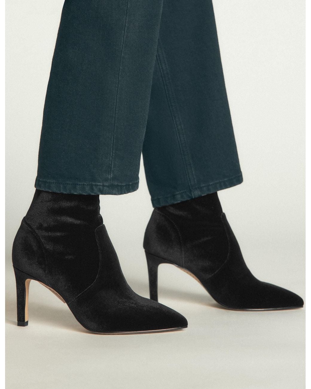 Boden Black Ankle Stretch Boots