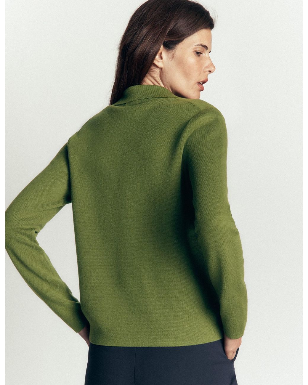 Boden Green Phoebe Collared Knitted Jacket
