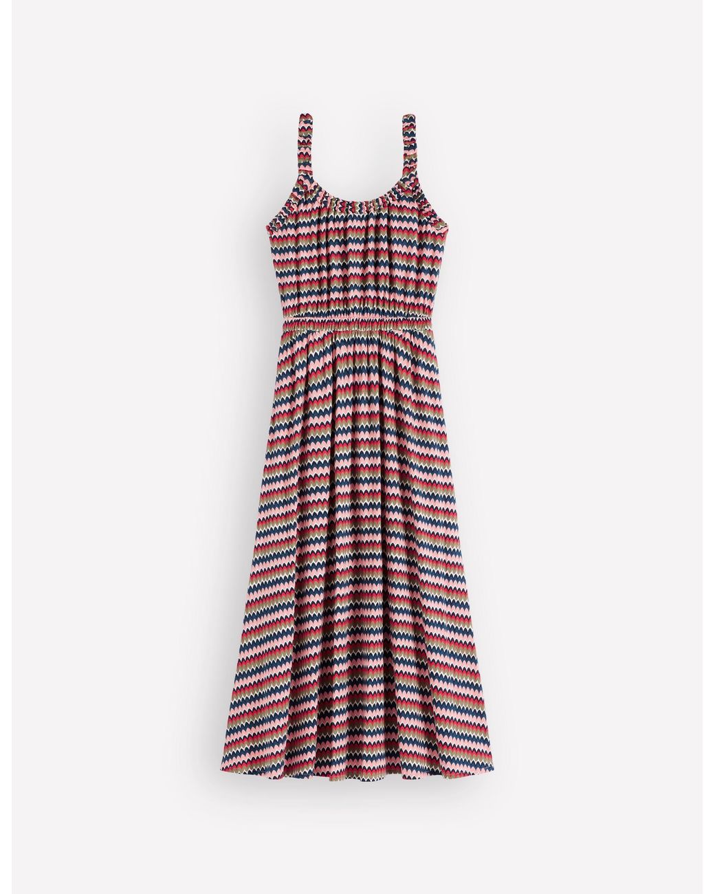 Boden Red Scoop Neck Jersey Dress