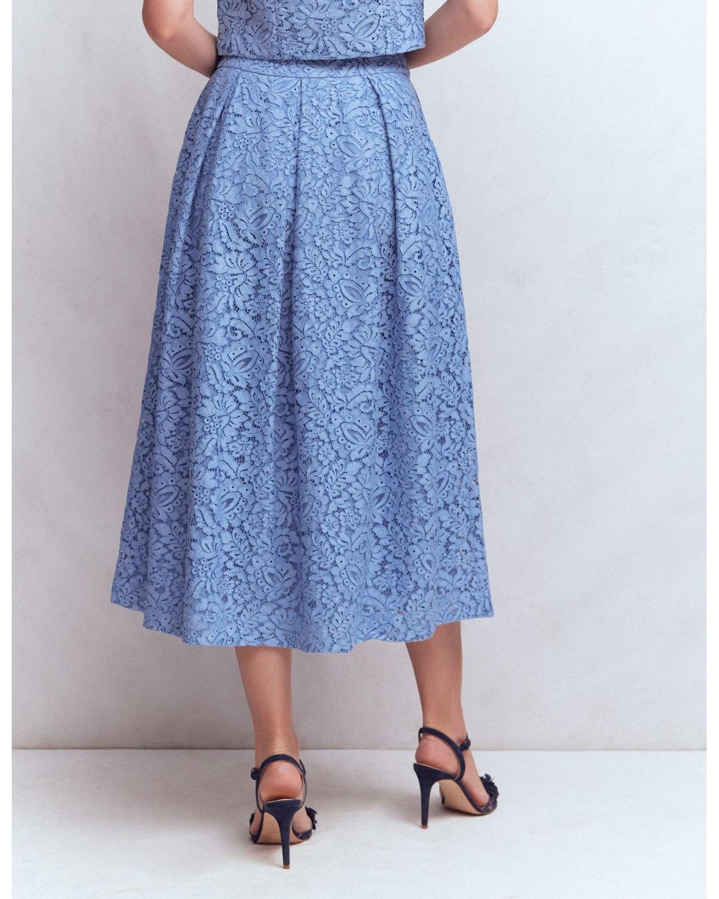 Boden Blue Verity Lace Skirt