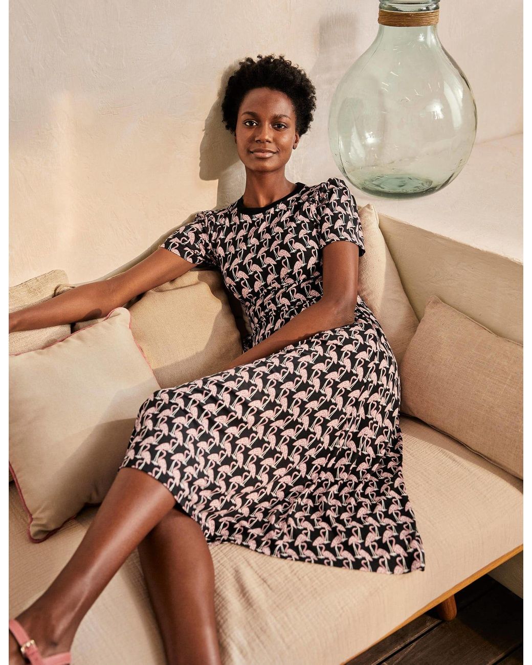 Boden juliette 2025 jersey midi dress