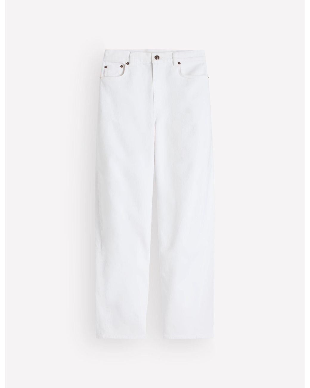 Boden White Barrel Leg Jeans