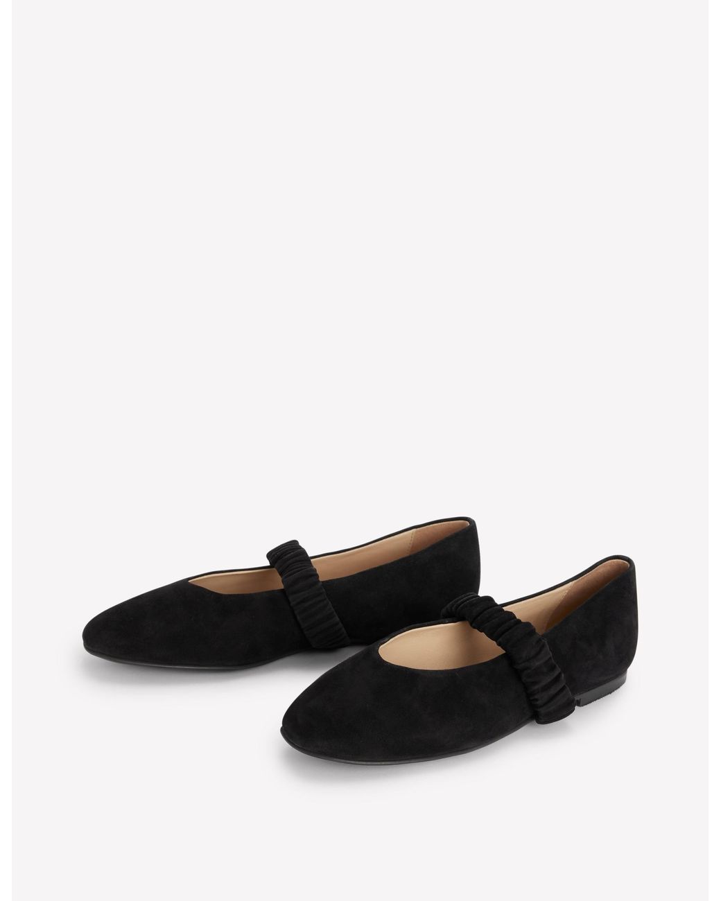 Boden Black Camilla Ruched Ballet Flats