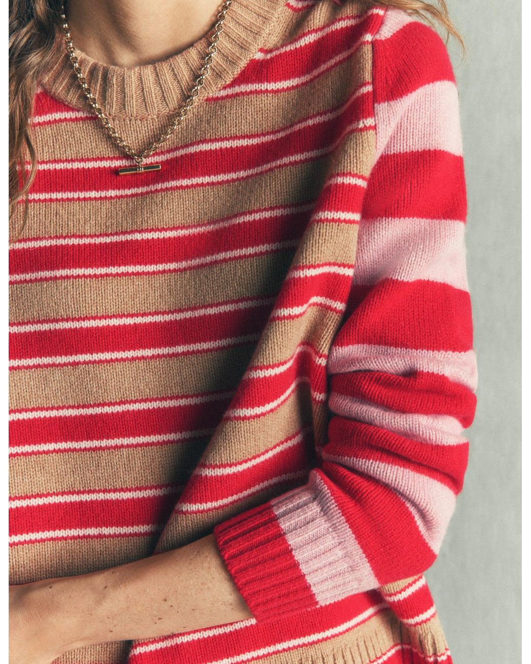 Boden Red Marta Merino Wool Crew Jumper