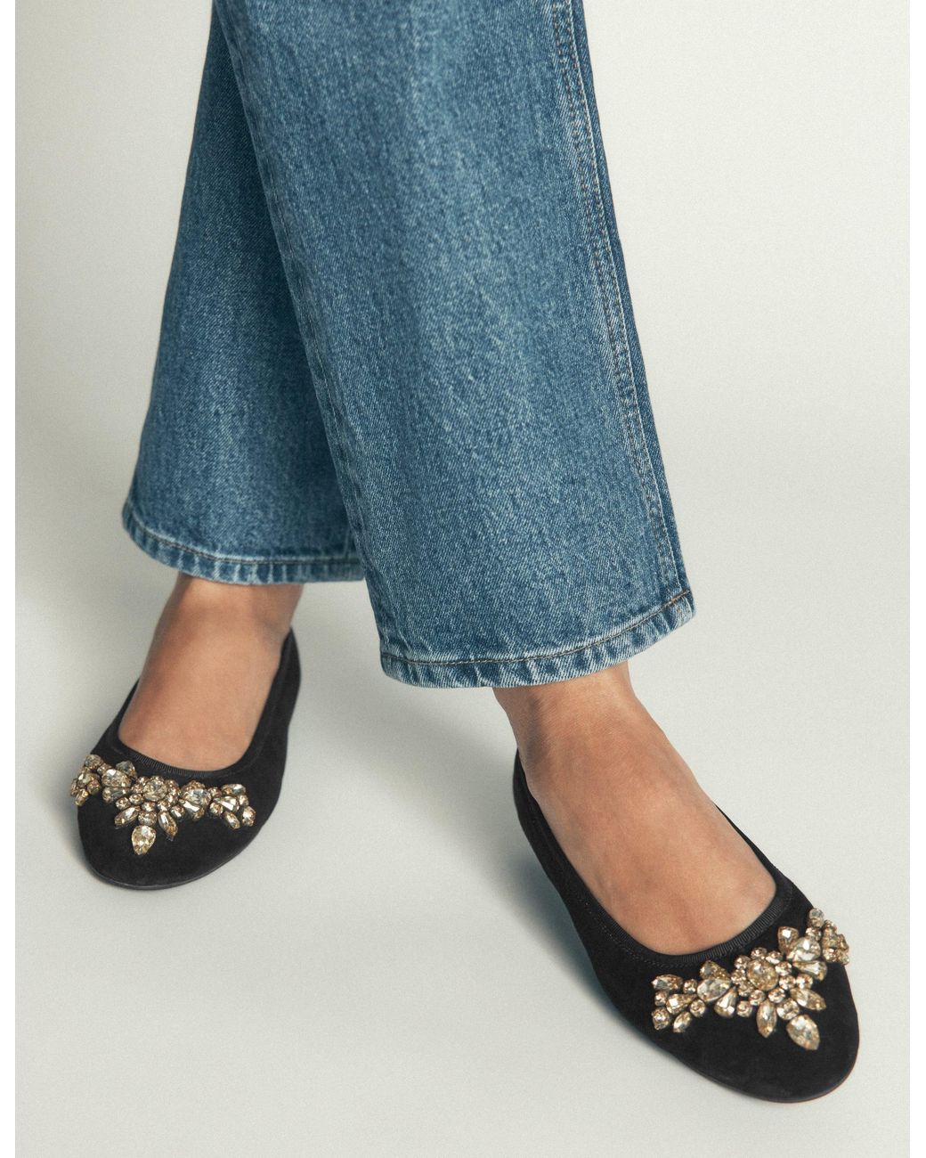 Boden Black Patti Round Toe Ballet Flats