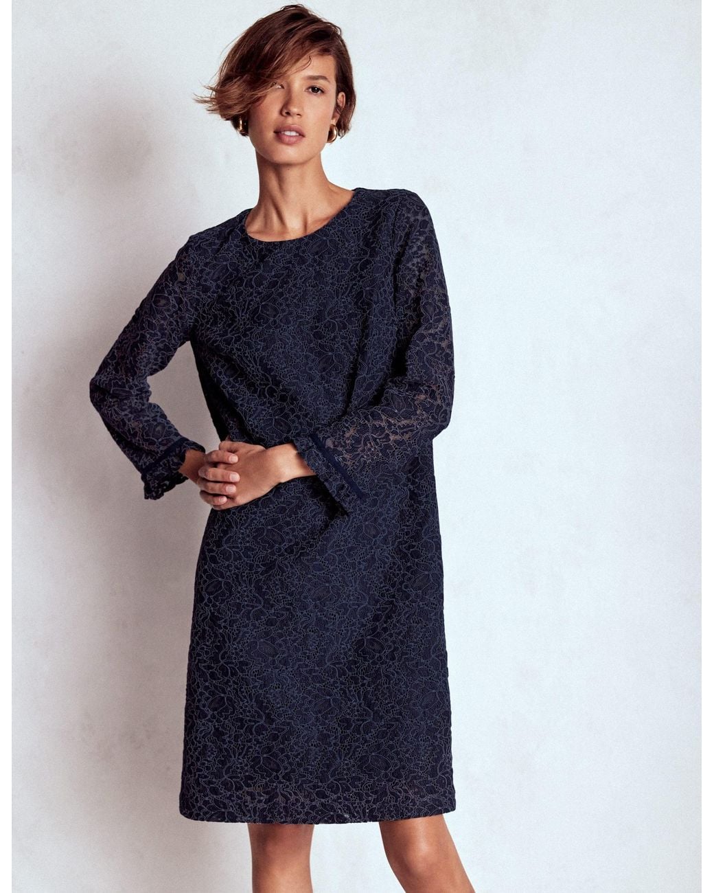 Boden Blue Lace Occasion Mini Dress