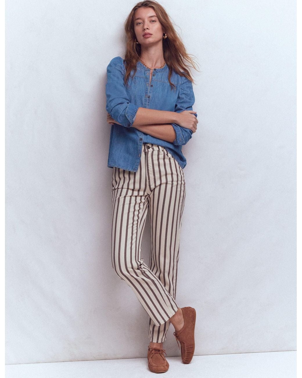 Boden Blue Mutton Denim Shirt