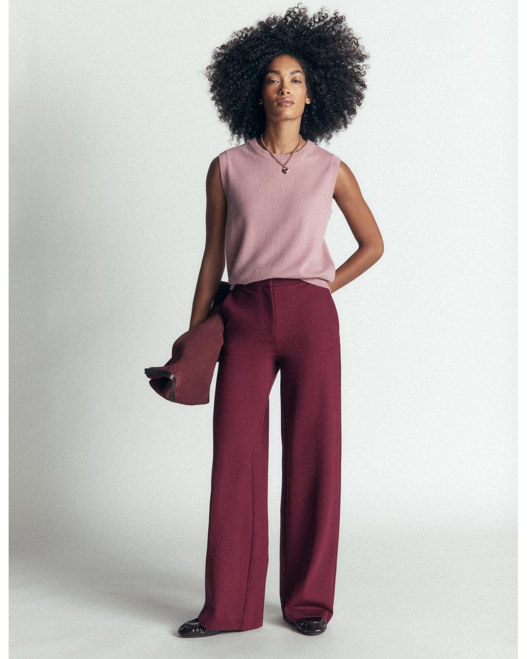 Boden Red Belgravia Ponte Trousers