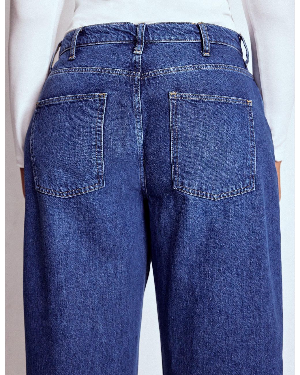 Boden Blue Barrel Leg Jeans