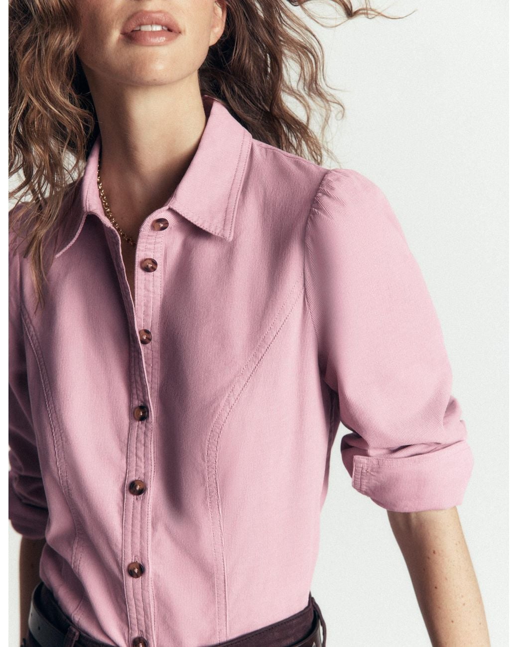 Boden Gray Sky Cord Shirt