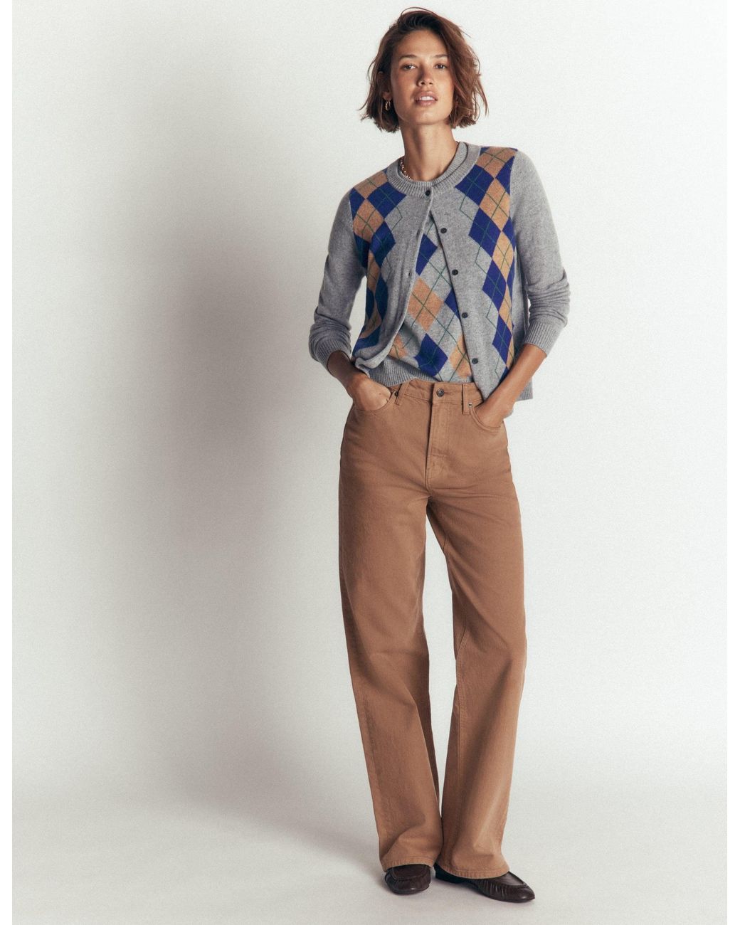 Boden Pink Elsie Cashmere Crew Cardigan