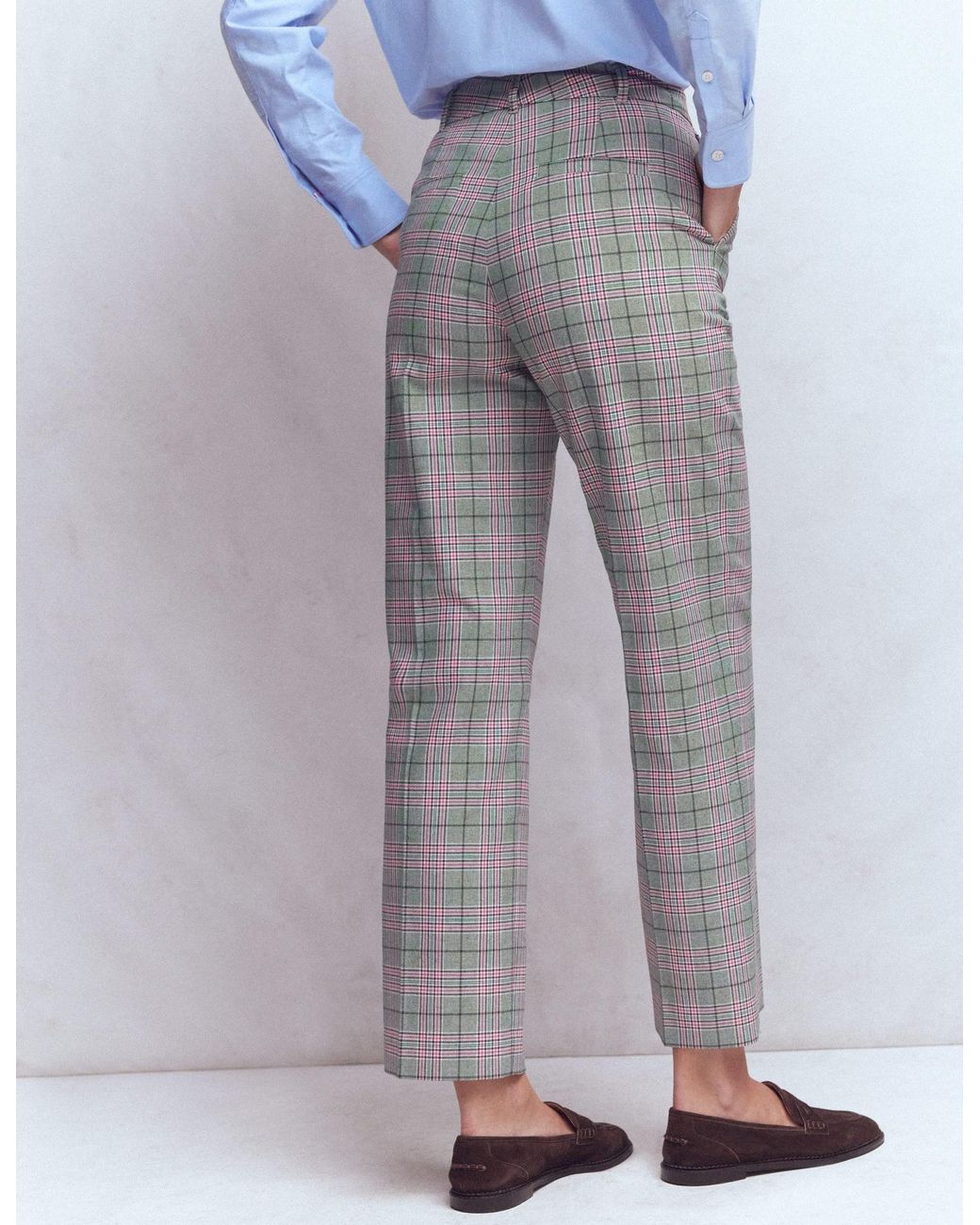 Boden Blue Canonbury Tailored Trousers- And Check