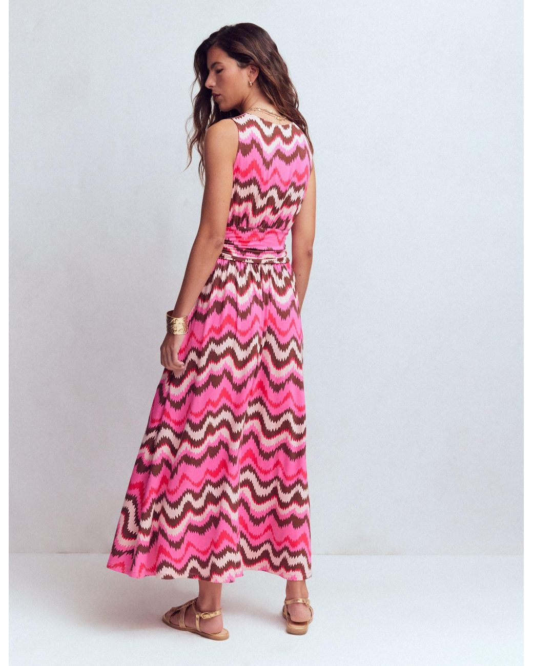 Boden Brown Elodie Jersey Maxi Dress