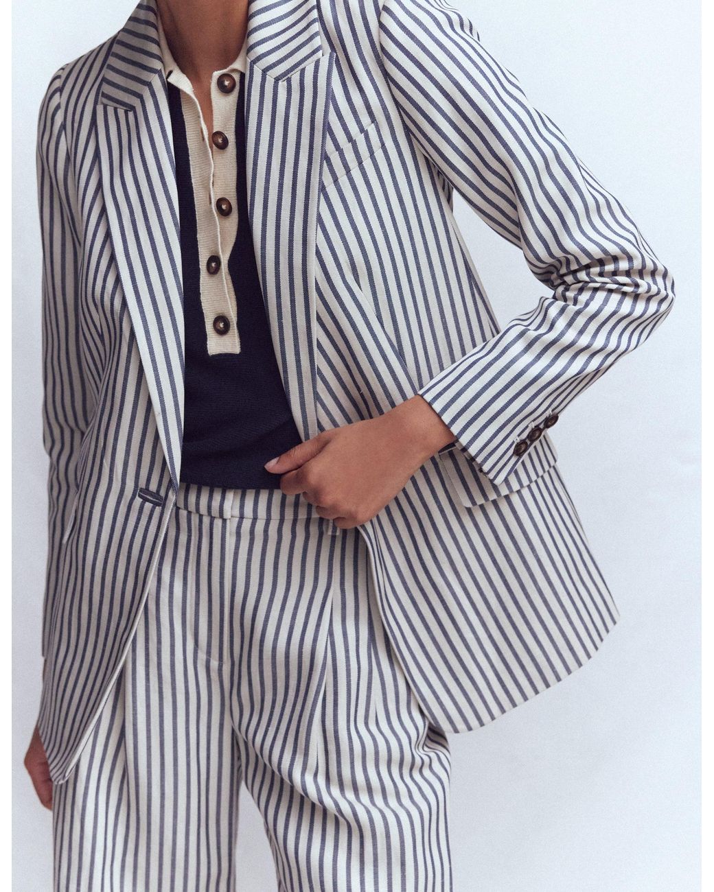 Boden Woodbridge Relaxed Blazer in White | Lyst