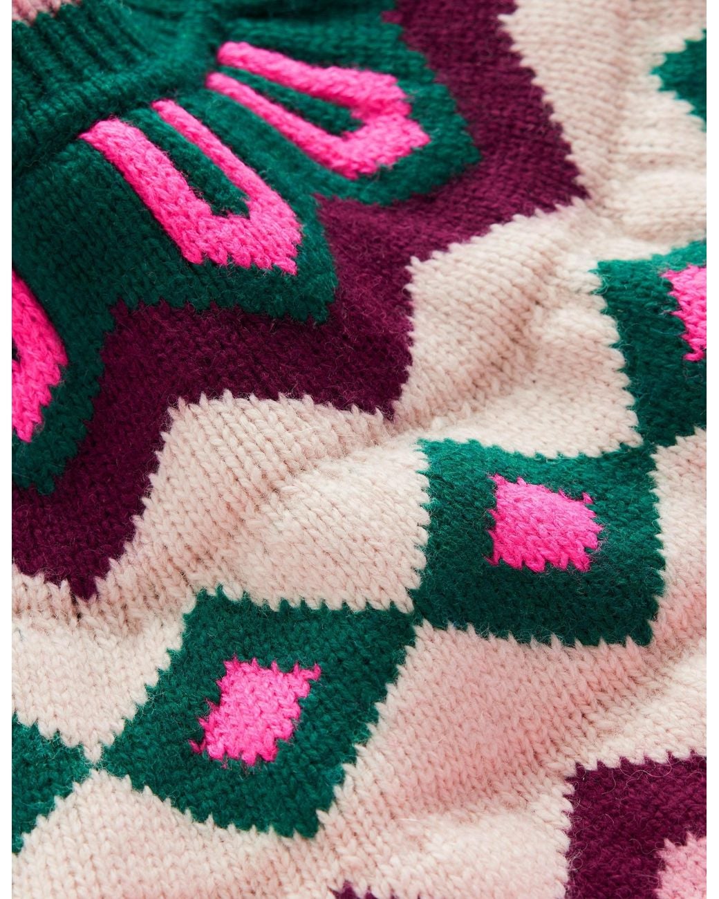 Boden Natural Mae Fair Isle Knitted Jumper