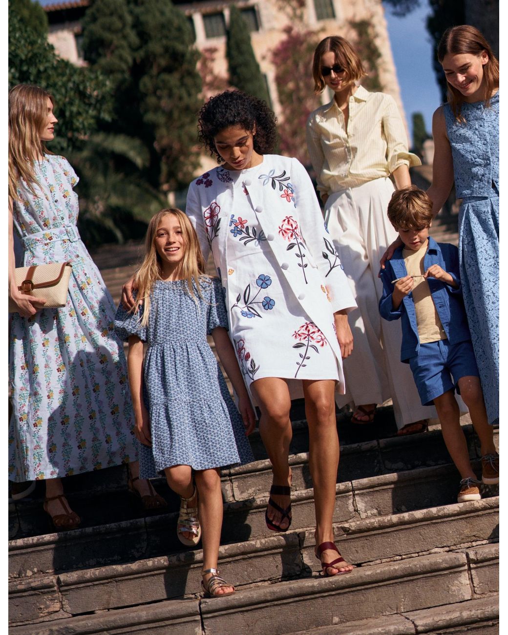 Boden White Embroidered Linen Coat