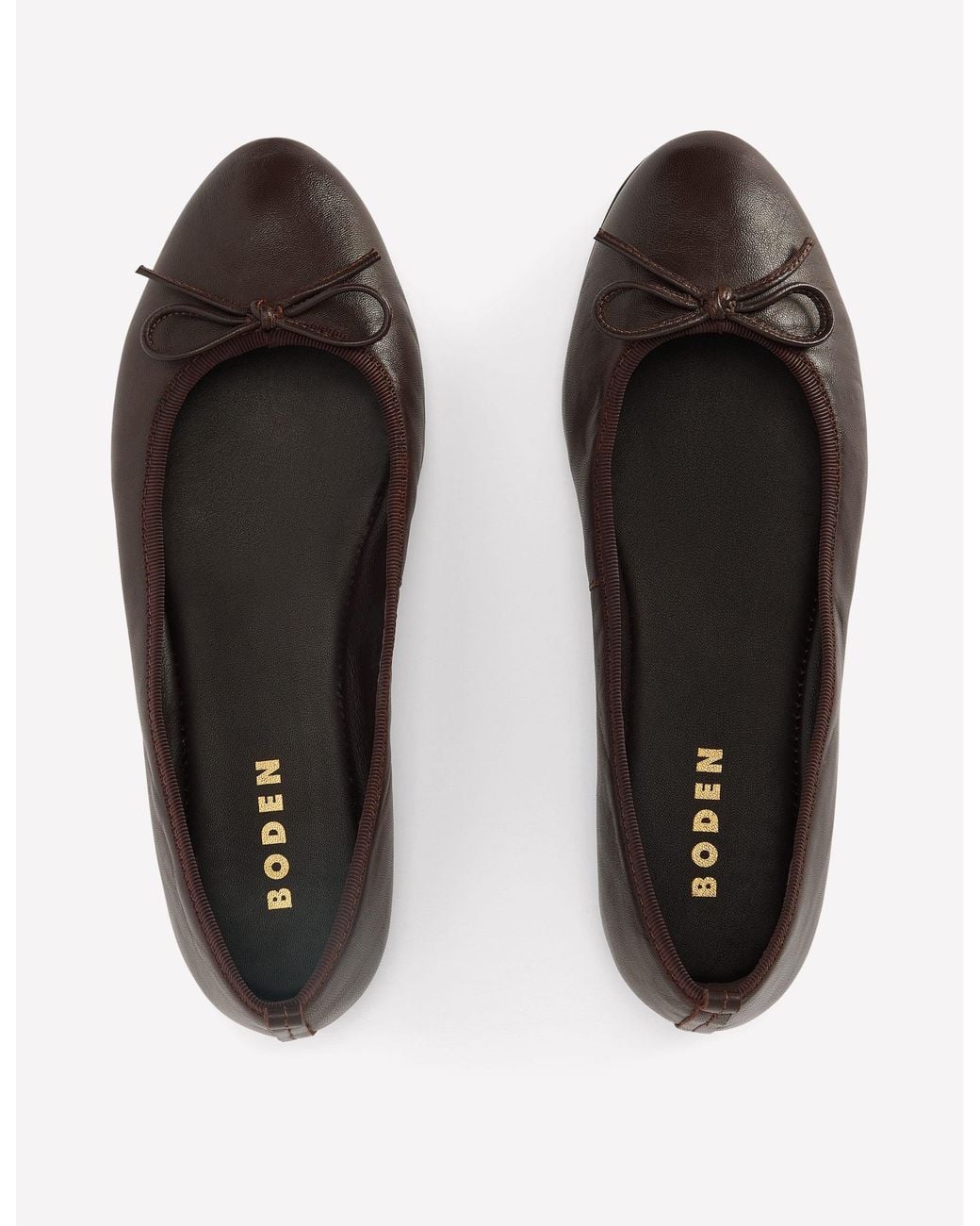 Boden Brown Patti Round Toe Ballet Flats