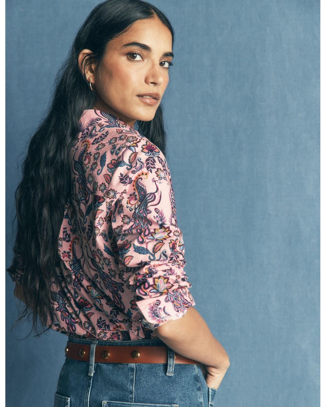 Boden Blue The New Sienna Cotton Shirt