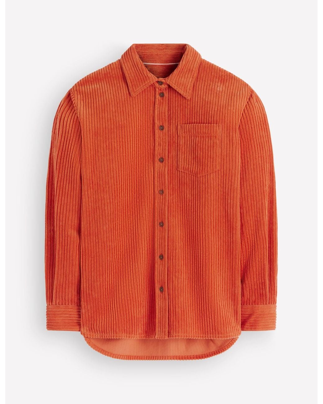 Boden Orange Sienna Relaxed Cord Shirt