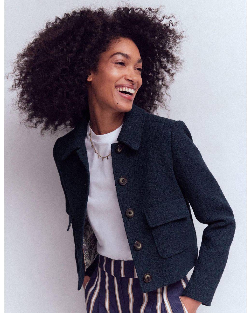 Boden Blue Lisburn Patch Pocket Jacket