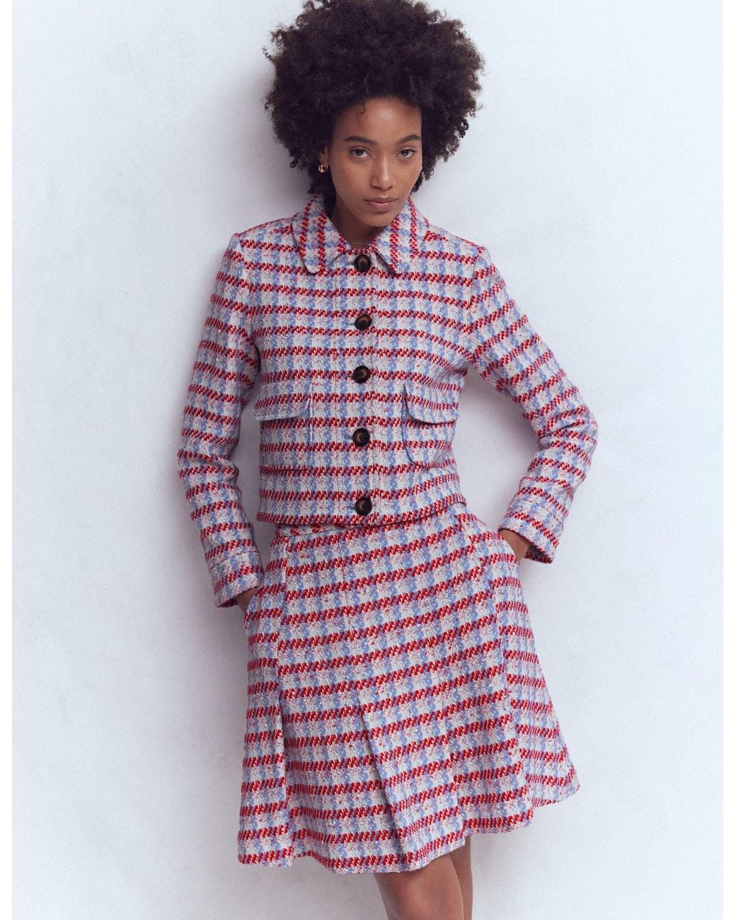 Boden Purple Lisburn Patch Pocket Jacket