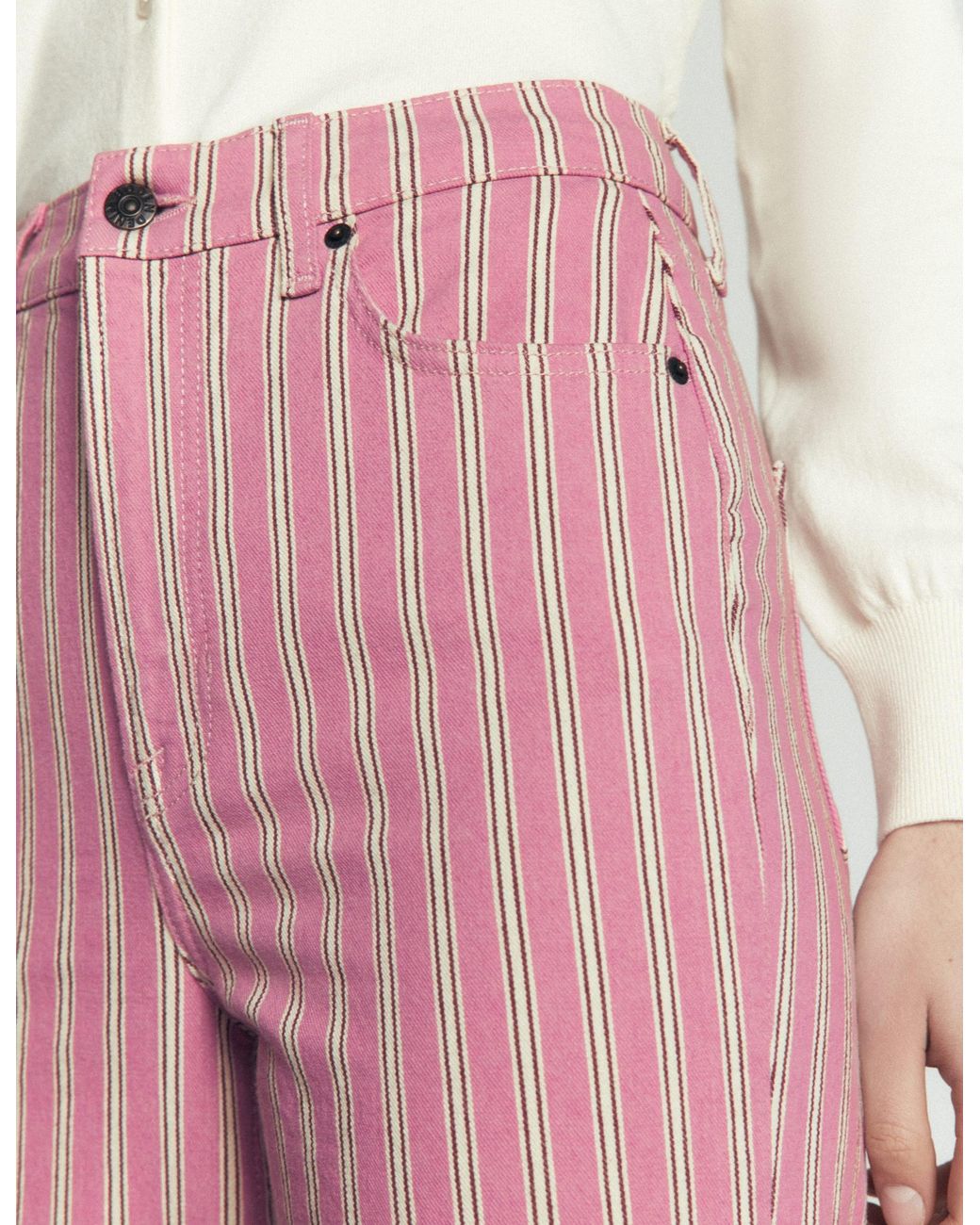 Boden Pink High Rise Column Leg Jeans