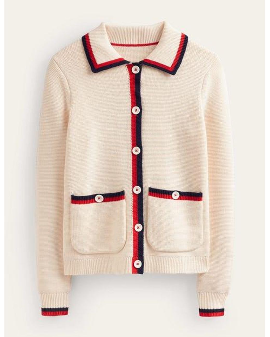 Boden top white cardigan