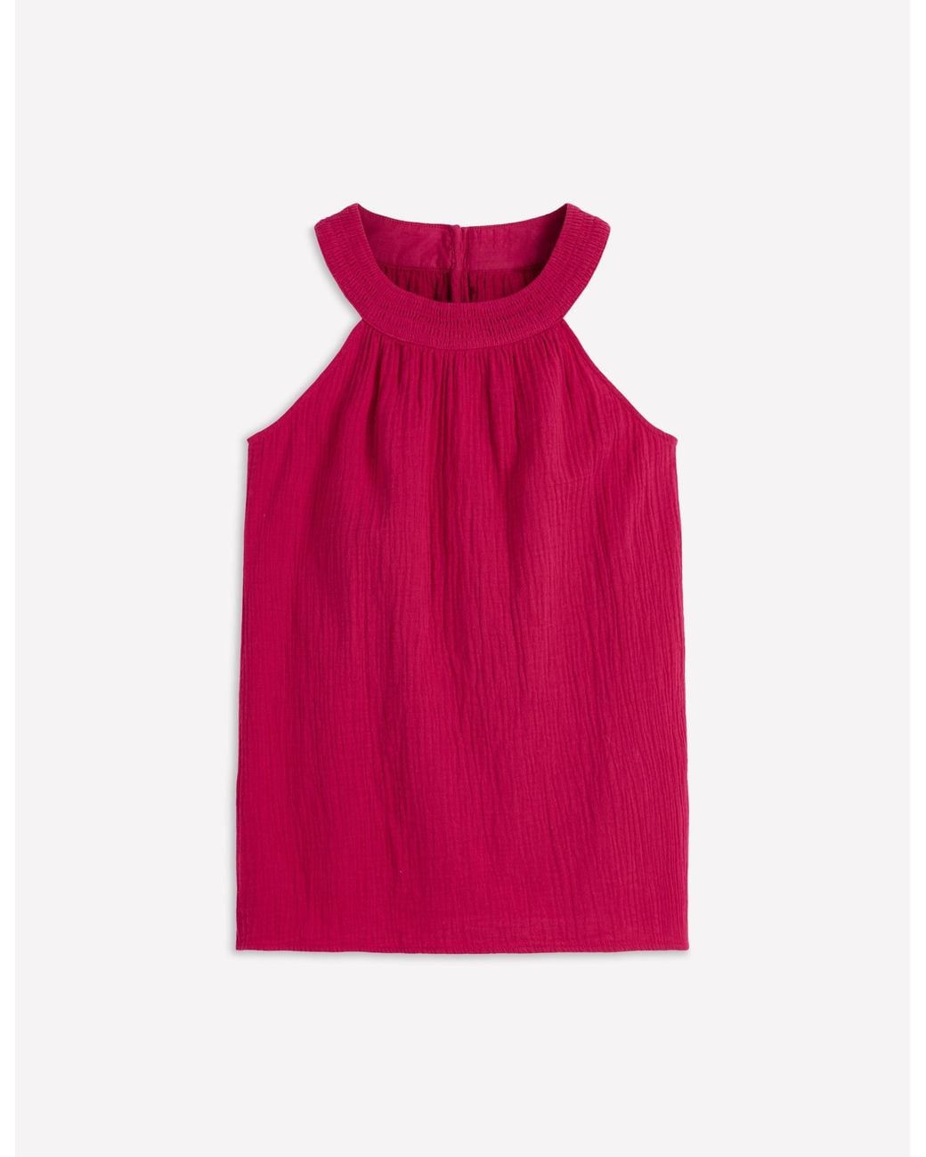 Boden Red Ruffle Double Cloth Top