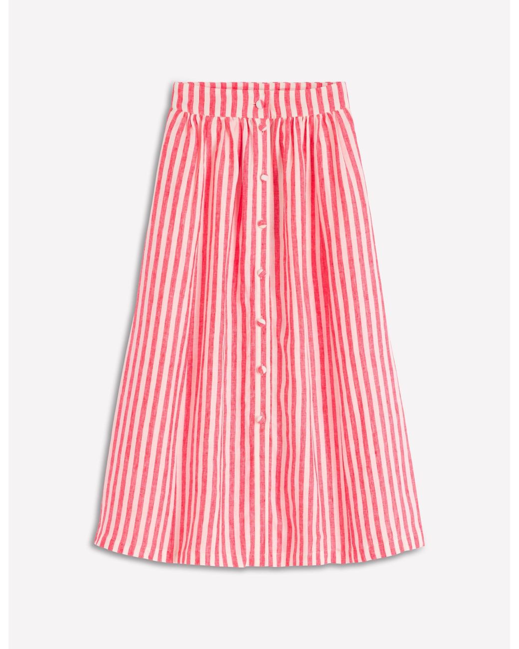Boden Red Emma Linen Maxi Skirt
