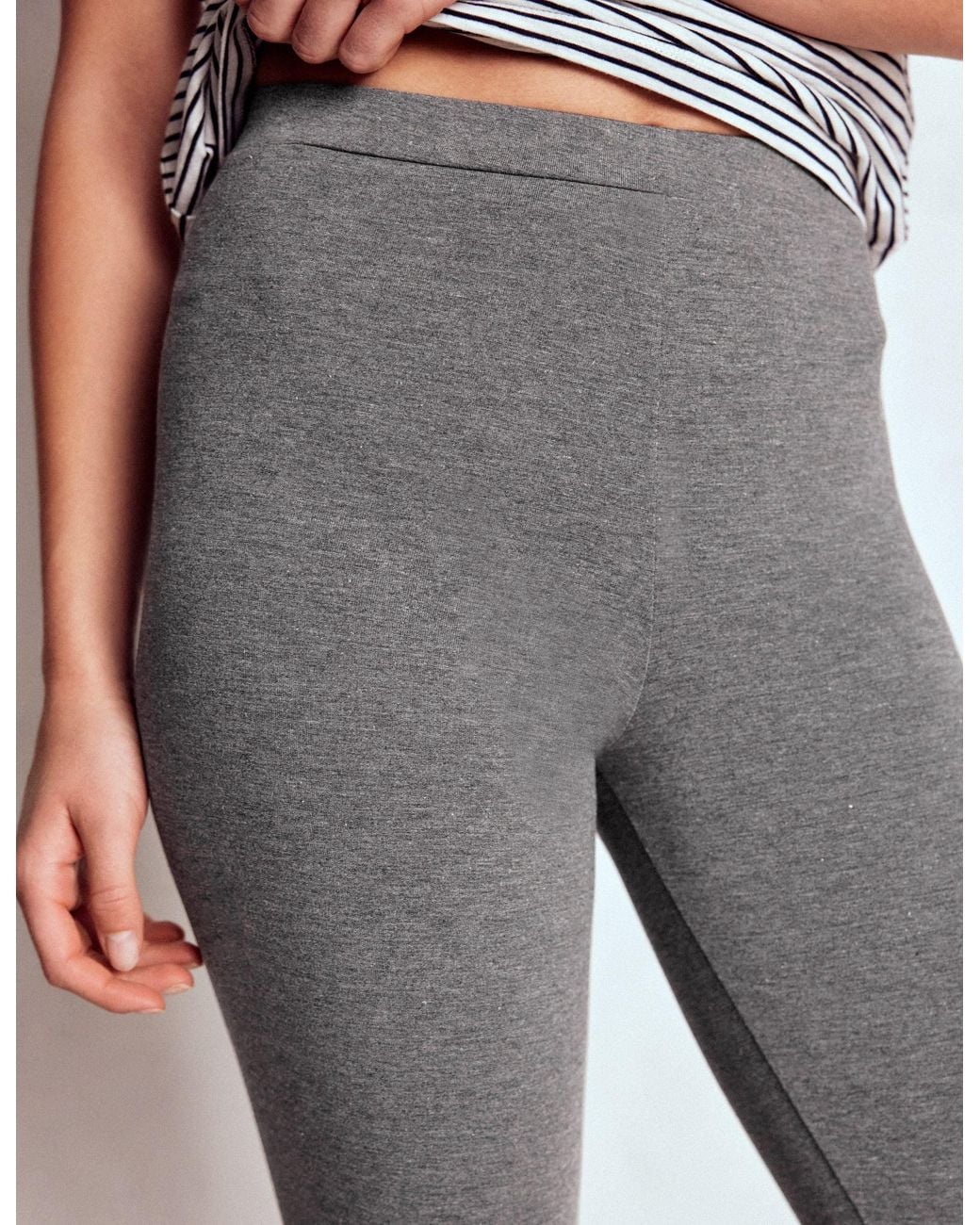 Boden Gray High Rise Jersey Leggings