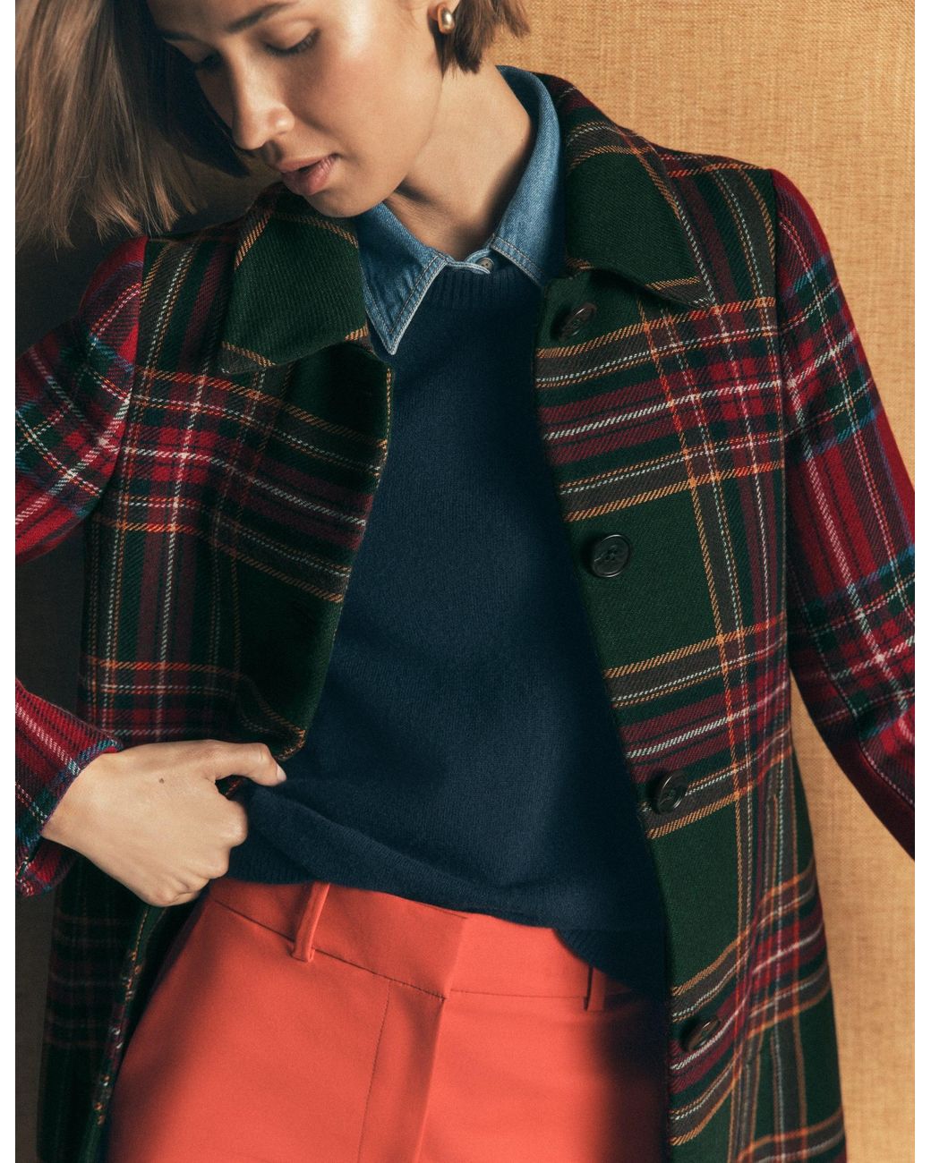 Boden Multicolor Aylesford Longline Coat