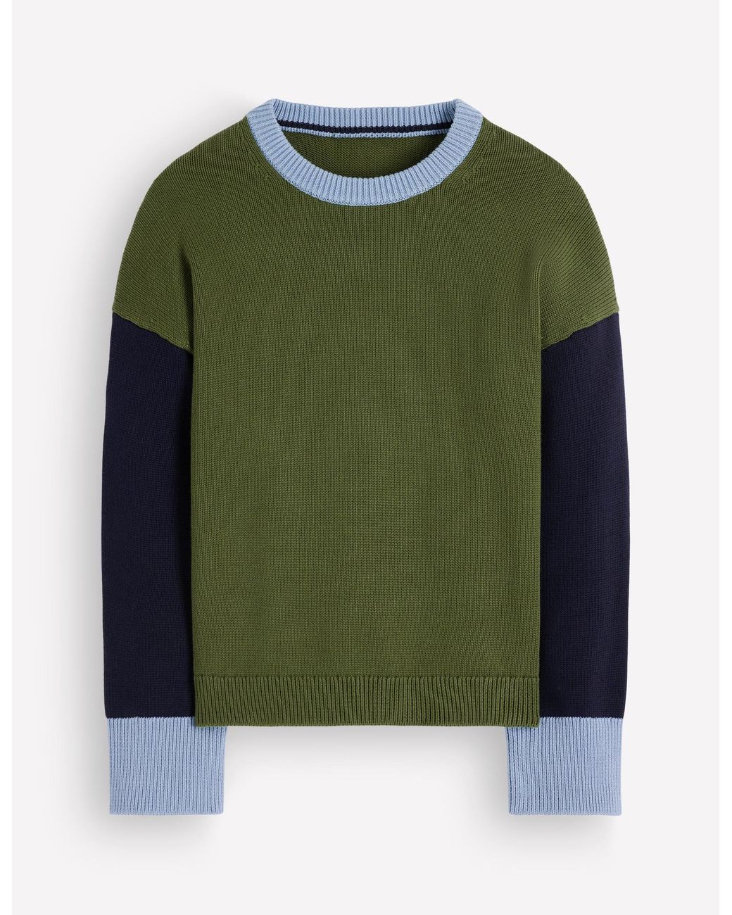 Boden Green Lucy Relaxed Cotton Jumper
