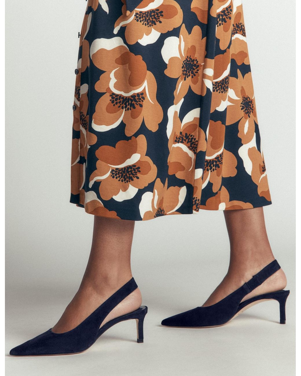 Boden Blue Hope Slingback Heels