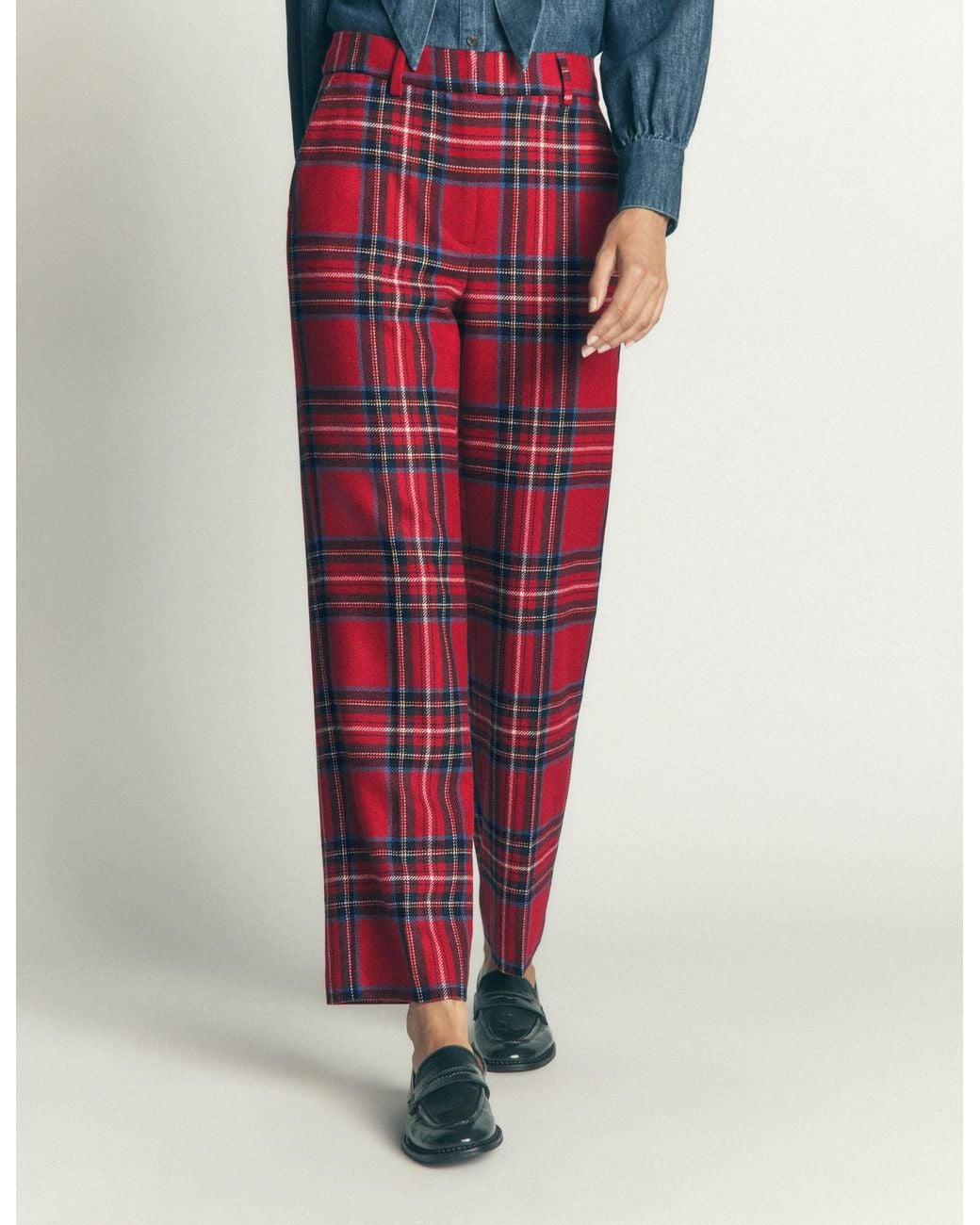 Boden Blue Canonbury Wool Blend Trousers