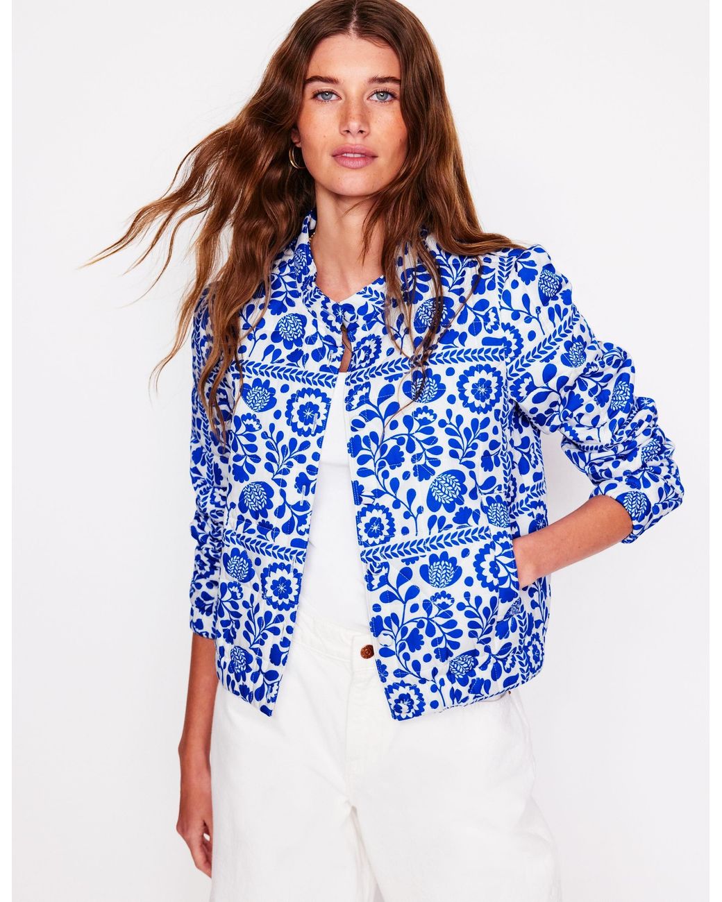 Boden Highbury Quilted Jacket in Blue | Lyst UK