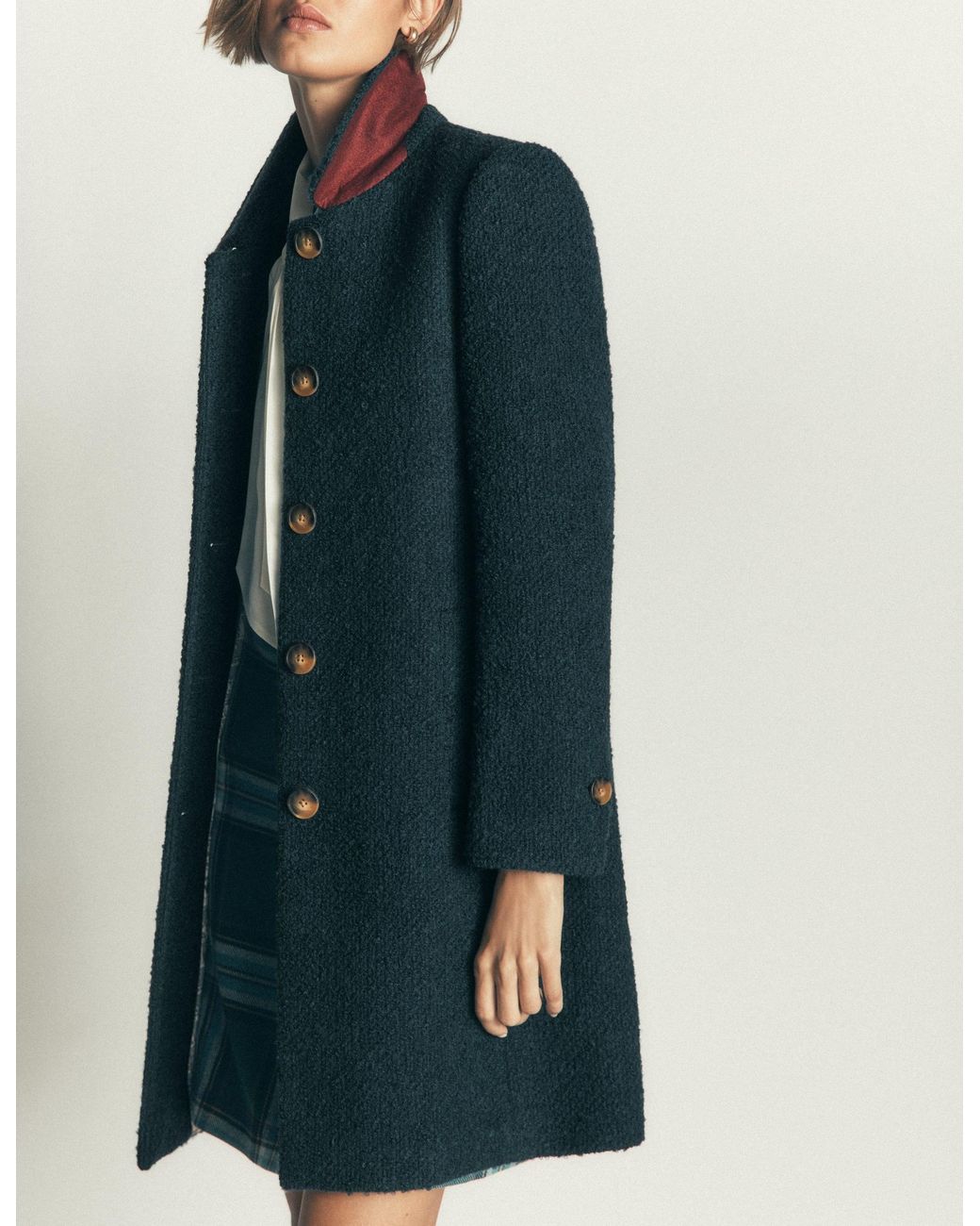 Boden Blue Aylesford Wool Coat