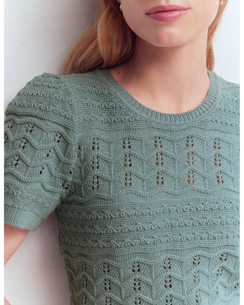 Boden Blue Monica Knitted T-Shirt