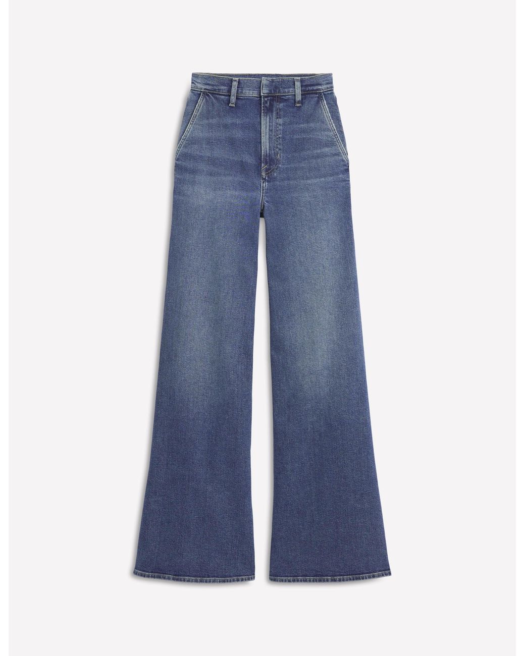 Boden Blue High Rise Clean Wide Jeans