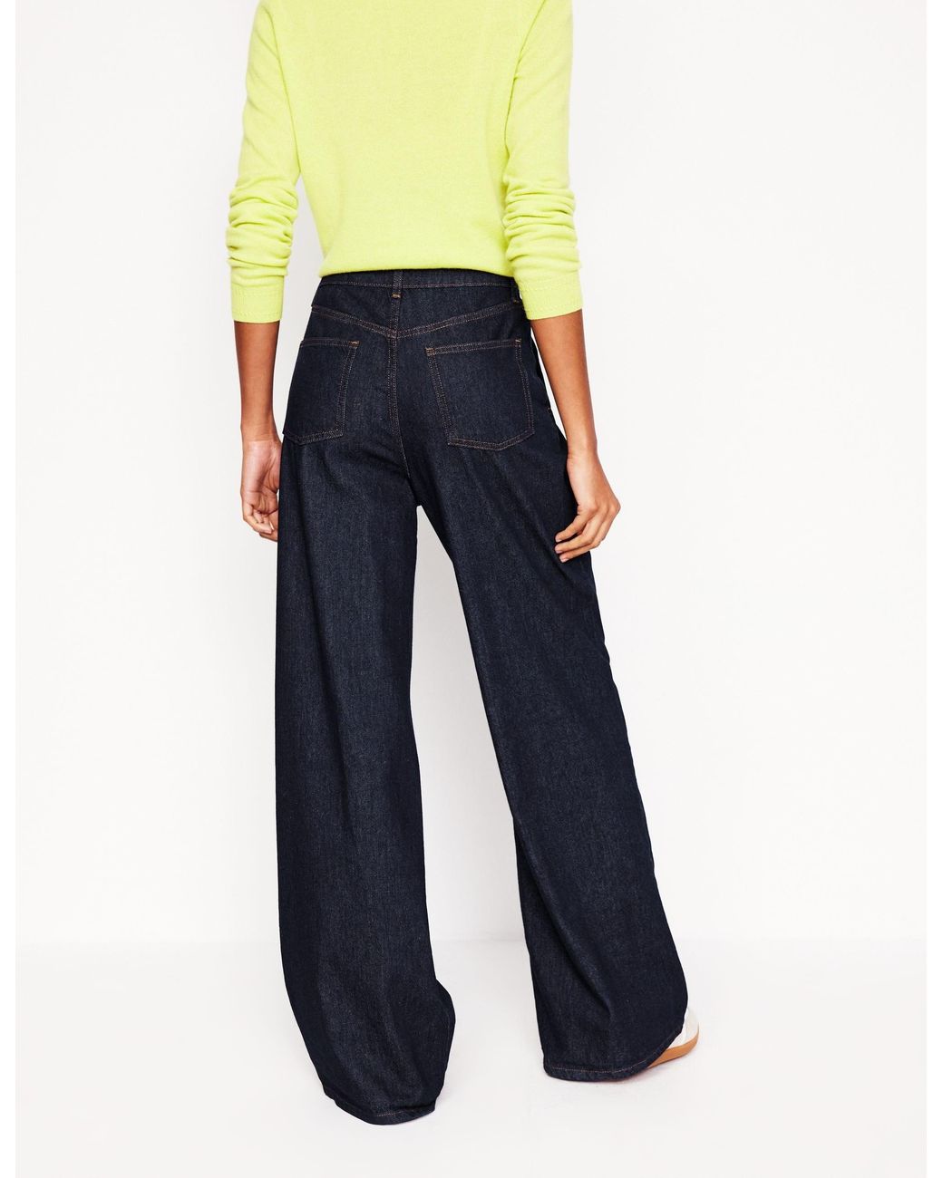 Boden Blue Mid Rise Fluid Denim Trousers