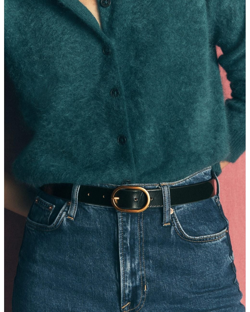 Boden Green Classic Leather Belt