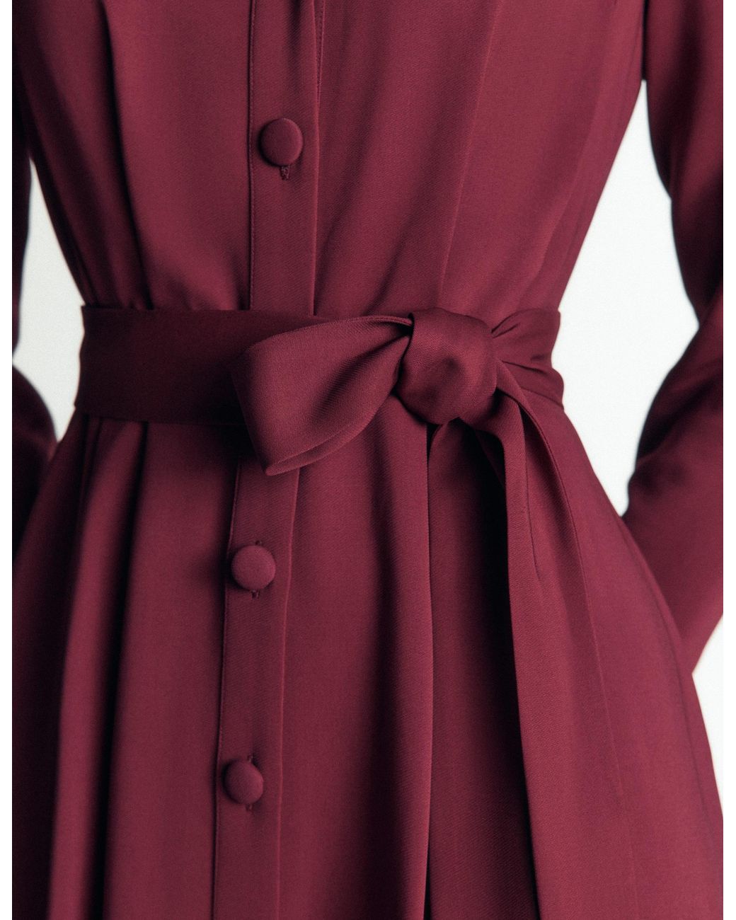Boden Red Kate Pleated Shirt Dress