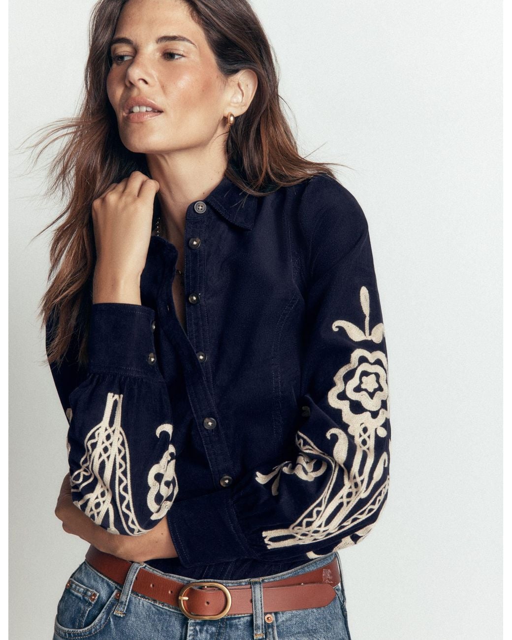 Boden Blue Sky Cord Shirt