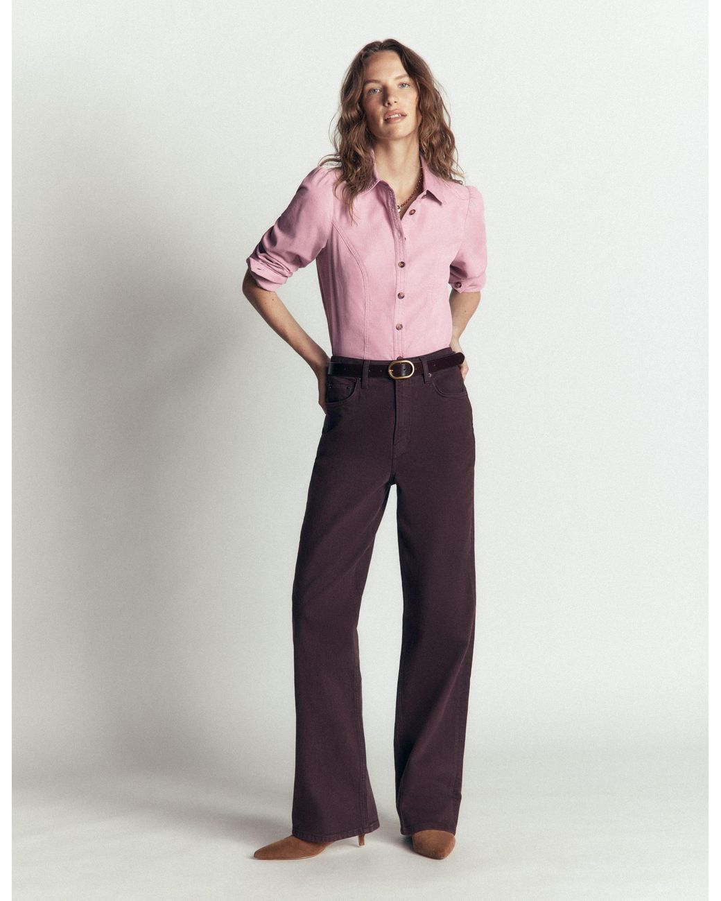 Boden Gray Sky Cord Shirt