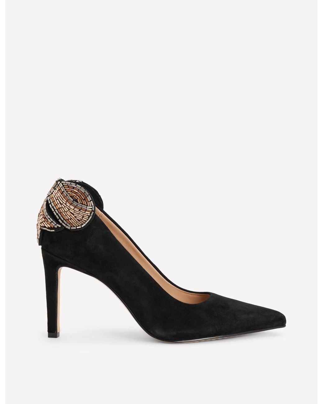 Boden Black Embellished Court Shoes
