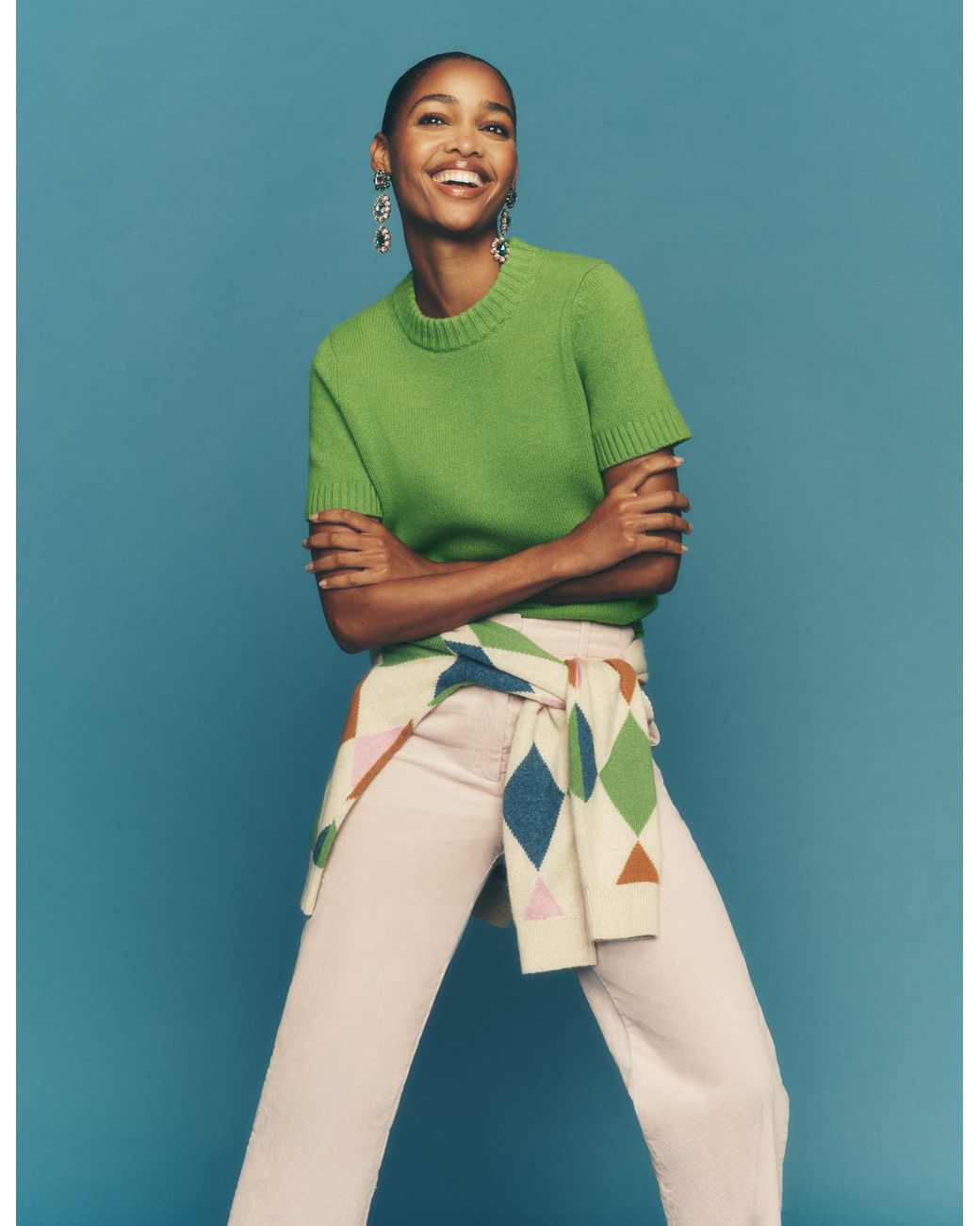 Boden Green Marta Merino Wool T-Shirt