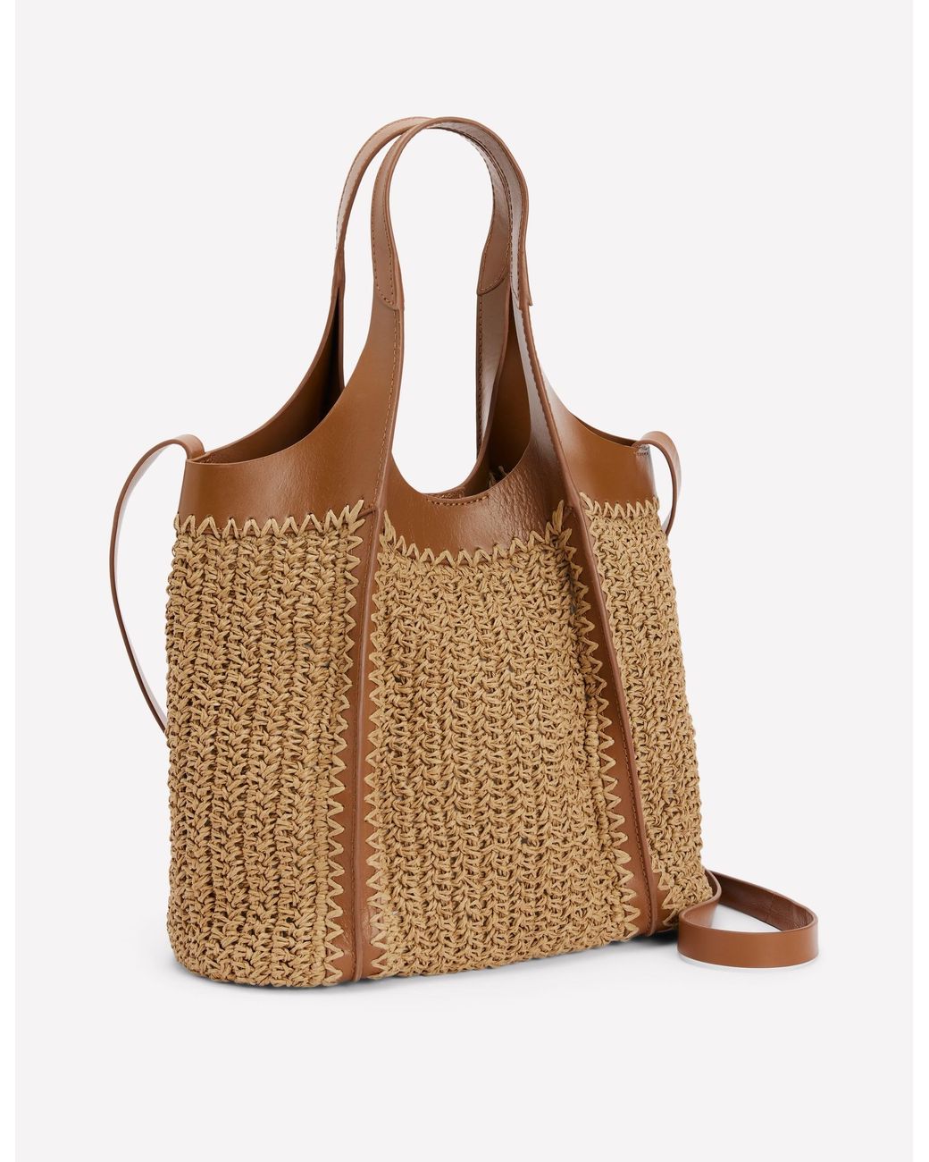 Boden Brown Mini Straw Tote