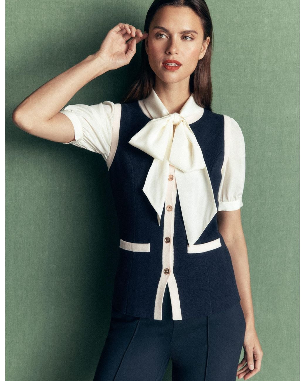 Boden Blue Crew Milano Knit Waistcoat