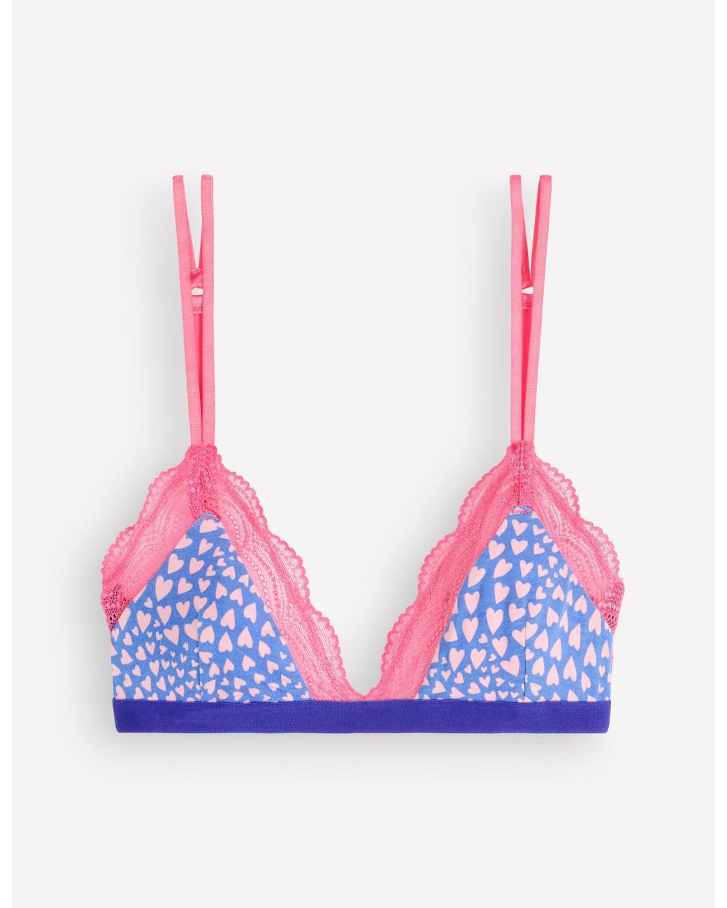 Boden Blue Stripe & Stare Triangle Bra