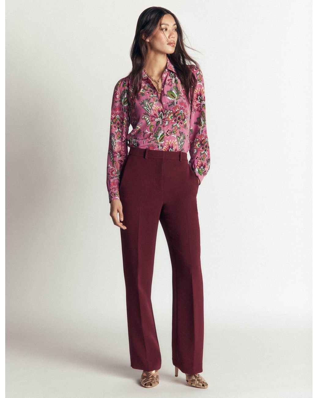 Boden Multicolor Sara Silk Shirt